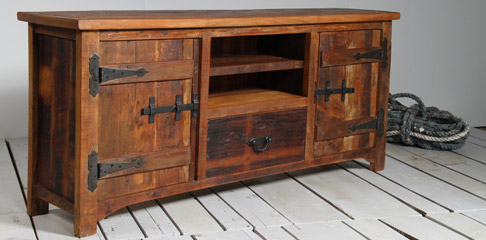 Little Tree Furniture - Rustica upcycled, reclaimed timber TV unit