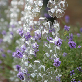 Recycled plastic bottle flowers by Michelle Brand