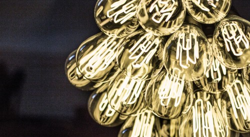 eco-filament bulb, close up
