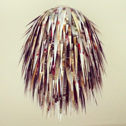 How to make an upcycled scrap paper light