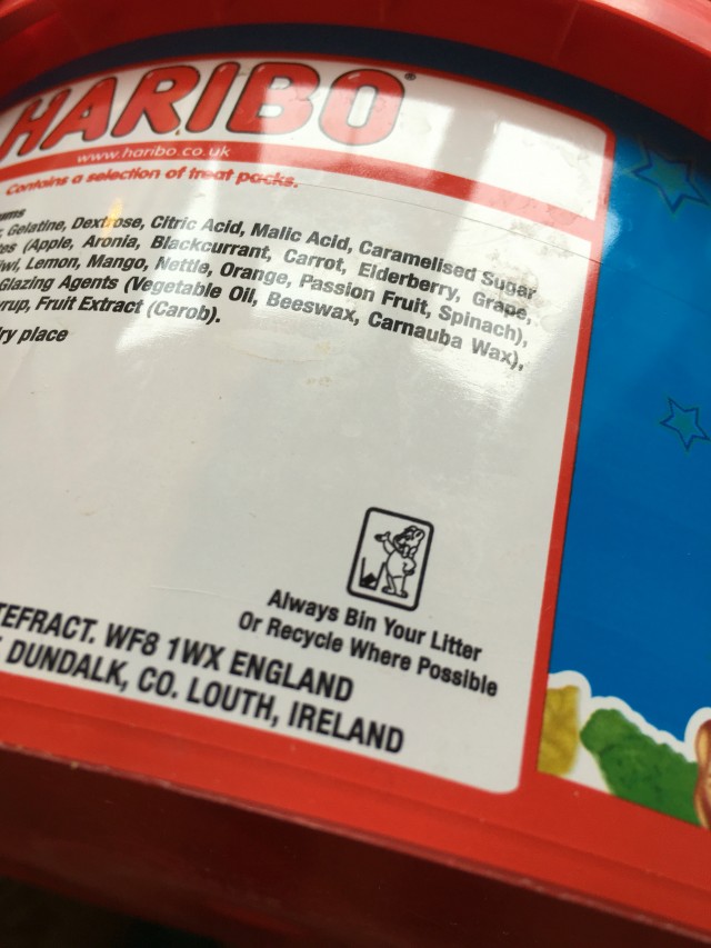 Haribo sweet tub
